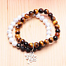 Set of two men's tiger eye and howlite bracelets RB Design 197