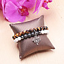 Set of two men's tiger eye and howlite bracelets RB Design 197