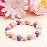 Sun and Moonstone, Lepidolite and Jadeite Bracelet RB Design 186