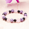 Lepidolite, jadeite and obsidian designer bracelet RB Design 193