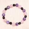 Lepidolite, jadeite and obsidian designer bracelet RB Design 193