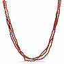 Labradorite and red onyx cut bead necklace