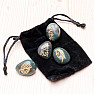 Reiki set of mossy agate with symbols of Usui Reiki