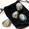 Reiki set of mossy agate with symbols of Usui Reiki