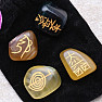 Reiki set of fluorite stones with Reiki symbols