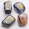 Reiki set of fluorite stones with Reiki symbols