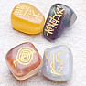 Reiki set of fluorite stones with Reiki symbols