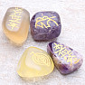 Reiki set of fluorite stones with Reiki symbols