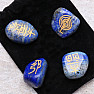 Reiki set of lapis lazuli stones with Reiki symbols