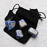 Reiki set of lapis lazuli stones with Reiki symbols