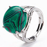 Malachite ring adjustable size