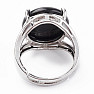 Black agate ring adjustable size