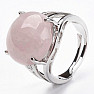 Rose quartz ring adjustable size