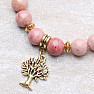 Rhodochrosite bracelet with the tree of life RB Design 30