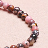 Rhodonite bead bracelet with hematite