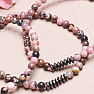 Rhodonite bead bracelet with hematite