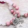 Rhodonite and rose gold bracelet with the tree of life RB Design 46