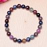 Ruby and sapphire bracelet made of 8 mm beads