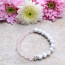 Rose quartz and howlite white bracelet RB Design 21