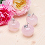 Rose quartz decoration in the shape of an apple 2.8 cm