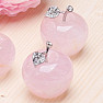 Rose quartz decoration in the shape of an apple 2.8 cm