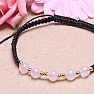 Rose gold bracelet with metal beads with Shamballa clasp