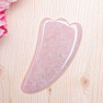 Gua sha from rose quartz fin shape 10 cm