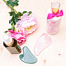 Gua sha from rose quartz fin shape 10 cm