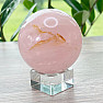 Polished rose quartz ball Madagascar 6