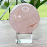 Polished rose quartz ball Madagascar 9