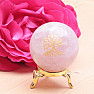 Rose quartz sphere with Tree of Life