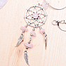 Rose gold dream catcher pendant on a chain