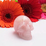 Hand carved rose quartz skull