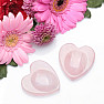 Rose quartz massage heart against stress