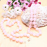 Rose quartz bead necklace 12 mm