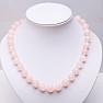 Rose quartz bead necklace 12 mm