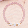 Rosary bracelet with pearl hearts