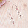 Rosary fashion long earrings with rings