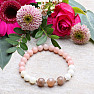 Pink opal, pearl and moonstone bracelet RB Design 41