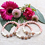 Pink opal, pearl and moonstone bracelet RB Design 41