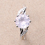 Silver ring with large cut rosette and zircons Ag 925 015554 RQ