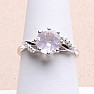 Silver ring with large cut rosette and zircons Ag 925 015554 RQ