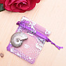 Organza gift bag 7 x 9 cm purple with bow ties