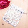 Organza gift bag 10 x 12 cm silver with roses