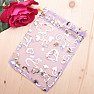 Organza gift bag 13 x 18 cm purple with hearts