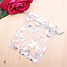 Organza gift bag 10 x 12 cm silver with hearts