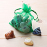 Green organza gift bag