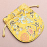 Gold embroidered brocade bag 11.5 x 13 cm