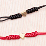 Set of two corded bracelets with hearts