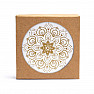 Set of 6 Feng Shui coasters White mandala